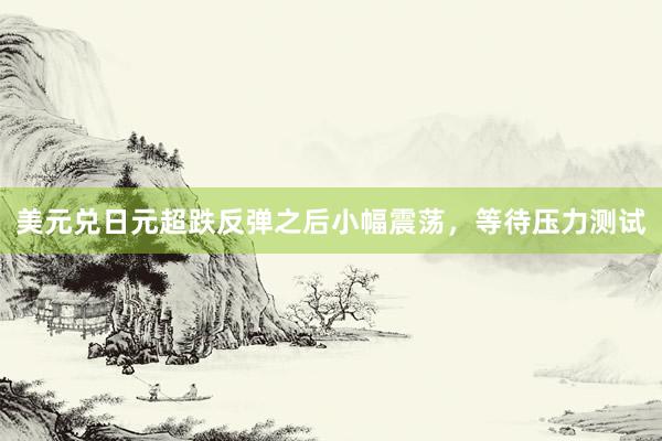 美元兑日元超跌反弹之后小幅震荡，等待压力测试