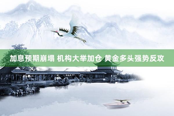 加息预期崩塌 机构大举加仓 黄金多头强势反攻