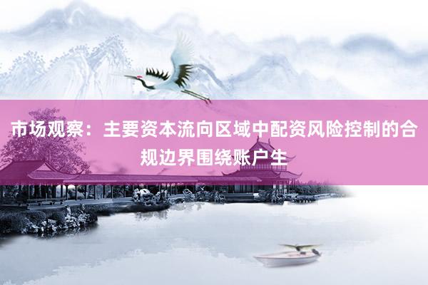 市场观察：主要资本流向区域中配资风险控制的合规边界围绕账户生