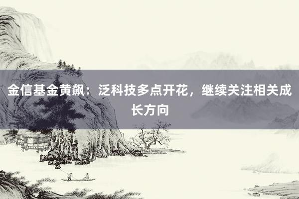 金信基金黄飙：泛科技多点开花，继续关注相关成长方向