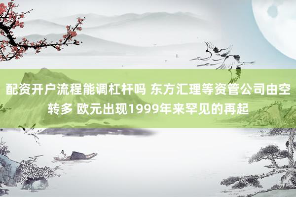 配资开户流程能调杠杆吗 东方汇理等资管公司由空转多 欧元出现1999年来罕见的再起
