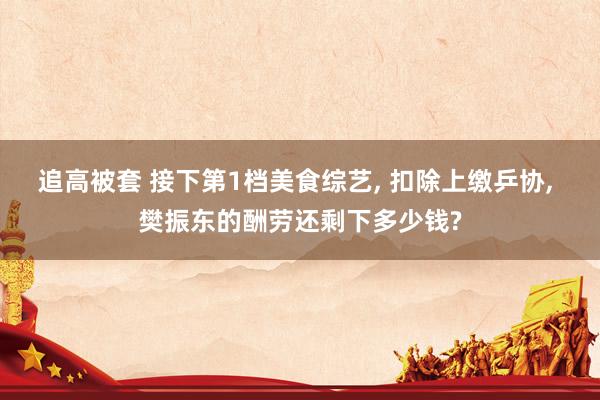 追高被套 接下第1档美食综艺, 扣除上缴乒协, 樊振东的酬劳还剩下多少钱?